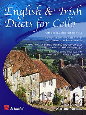 Illustration de ENGLISH & IRISH DUETS : 19 thèmes, arr. Dezaire/Mussies pour 2 violoncelles ou alto et violoncelle