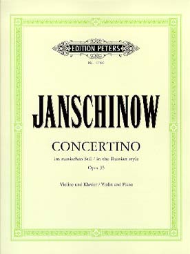 Illustration janschinow concertino op. 35 style russe