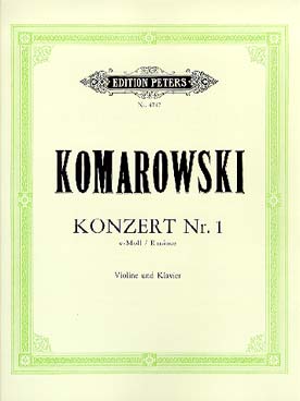 Illustration komarowski concerto n° 1 en mi