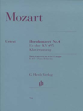 Illustration mozart concerto n°  4 k 495 en mi b maj