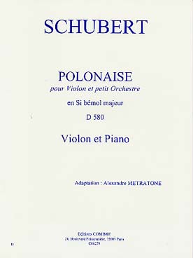 Illustration de Polonaise D 580 en si b M pour violon et orchestre, réd. piano