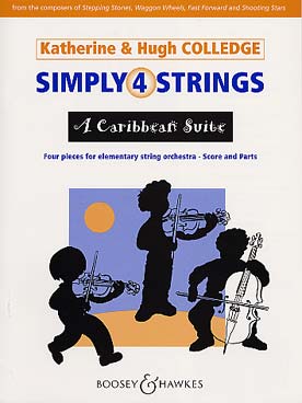 Illustration de Simply 4 strings, pour ensemble à cordes débutant et piano - Caribbean suite : conducteur + jeu complet de parties séparées