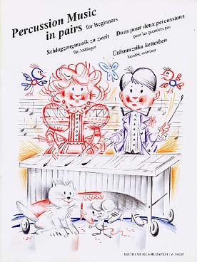 Illustration de PERCUSSION MUSIC EN DUO for beginners pour marimba, vibraphone et piano