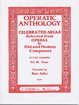 Illustration de OPERATIC ANTHOLOGY - Vol. 3 : ténor