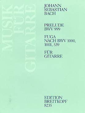 Illustration de Prélude BWV 999 en ré m - Fugue BWV 1000 en la m (tr. Krause)