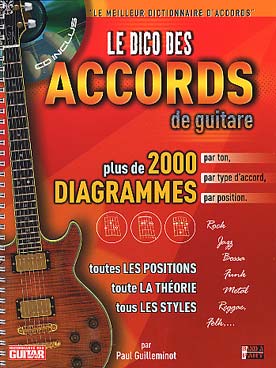 Illustration de Le DICO DES ACCORDS de guitare : plus de 2000 diagrammes par ton, par position et par type d'accords
