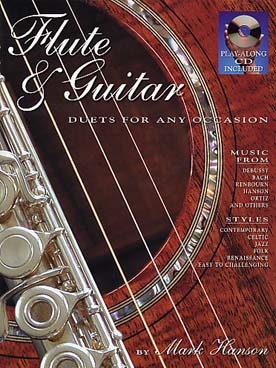 Illustration de FLUTE & GUITAR (solfège et tablature) : 11 duos de tous styles (classique - celtique - jazz - folk...) avec CD play-along flûte et guitare séparées
