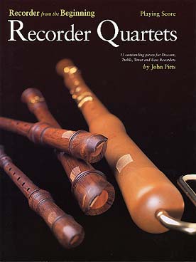 Illustration de RECORDER QUARTETS : 13 pièces, tr. Pitts pour quatuor SATB - Conducteur seul
