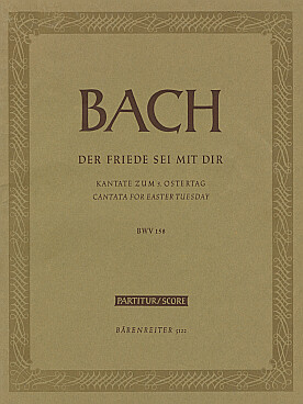 Illustration de Cantate BWV 158 Der Friede sei mit dir pour solistes B, chœur mixte SATB, hautbois, violon/flûte, b.c