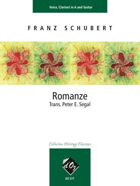 Illustration de 3 Romances, tr. Peter E. Segal pour voix, clarinette en la et guitare