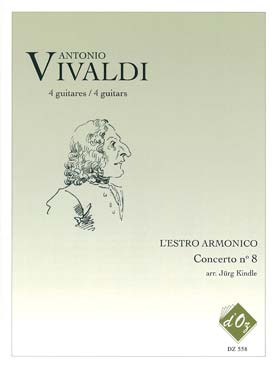 Illustration de Concertos op. 3 "L'Estro armonico", tr. Jürg Kindle pour 4 guitares - Concerto N° 8 RV 522