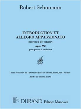 Illustration de Introduction et allegro appassionato  op. 92 pour piano et orchestre - réduction piano de l'orchestre