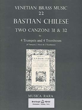 Illustration de Canzone 31 et 32 pour 4 trompettes et 4 trombones (4 trompettes, 2 cors et 2 trombones)
