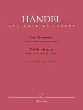 Illustration haendel sonates en trio op. 5/7-5/1