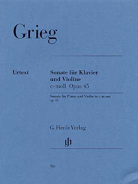 Illustration grieg sonate n° 3 op. 45 en do min