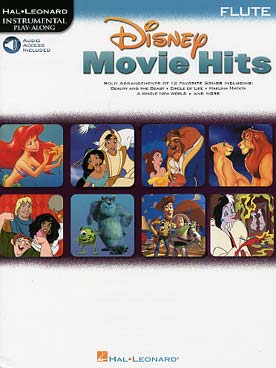 Illustration de DISNEY MOVIE HITS : 12 thèmes des films de Walt Disney arrangés pour flûte