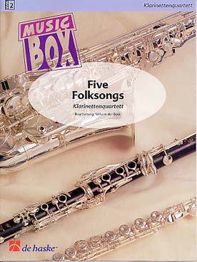 Illustration de Five folksongs pour quatuor de  clarinettes