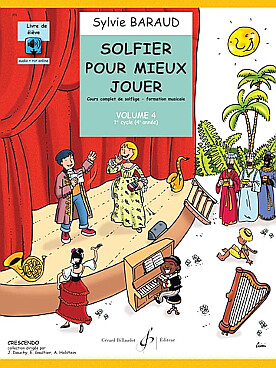 Illustration de Solfier pour mieux jouer - Vol. 4 : Livre de l'élève + corrigés   