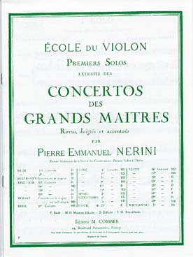 Illustration de 1er Solo du Concerto N° 13 en la M - éd. Combre, rév. Nérini