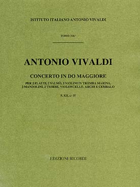 Illustration de Concerto F XII N° 37 RV 558 en do M pour instruments divers, cordes et basse continue