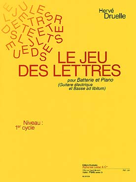 Illustration de Le Jeu des lettres pour batterie et piano (guitare électrique et basse ad libitum)