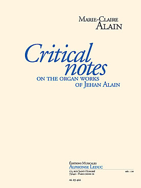 Illustration de Critical notes (sur des oeuvres pour orgue de Jehan Alain)