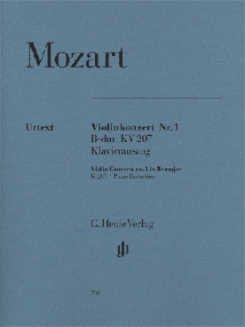 Illustration de Concerto N° 1 K 207 en si b M - éd. Henle