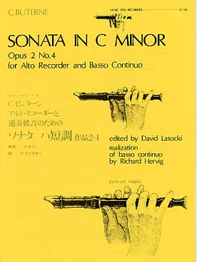 Illustration de Sonate op. 2/4 (flûte à bec alto)