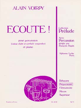 Illustration de Écoute pour caisse claire, cymbales et piano