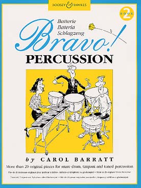 Illustration de Bravo percussion : pièces originales et transcriptions pour caisse claire/ timbales/percussion à clavier et piano - Vol. 2