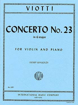 Illustration de 1er Solo du Concerto N° 23 en sol M - éd. IMC (tr. Gingold)