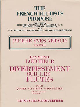 Illustration de Divertissement sur les flûtes pour 4 flûtistes et 10 flûtes - Parties  