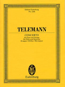 Illustration de Concerto en ré M pour flute et cordes