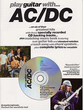 Illustration play guitar with ac/dc avec cd