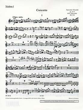 Illustration de Concerto op. 47/2 en do M pour 2 flutes - violon 1