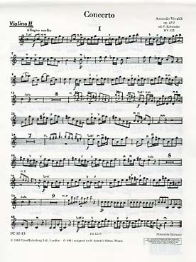 Illustration de Concerto op. 47/2 en do M pour 2 flutes - violon 2