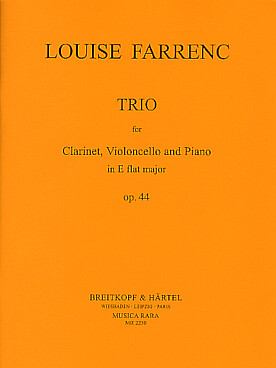Illustration de Trio en mi b M op. 44 pour clarinette, violoncelle et piano