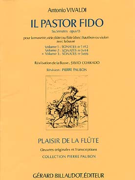 Illustration de 6 Sonates op. 13 "Il Pastor Fido" - éd. Billaudot Vol. 3 : N° 5 et 6