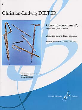 Illustration de Concerto concertant N° 3 pour 2 flûtes et orchestre, réd. 2 flûtes et piano