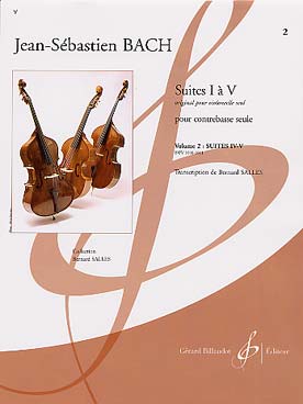 Illustration de Suites pour violoncelle (tr. Salles) - Vol. 2 : N° 4 à 6 BWV 1010 à 1012