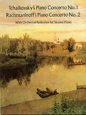 Illustration de TCHAIKOVSKY Concerto N° 1 op. 23 en si b m - RACHMANINOV Concerto N° 2 op. 18 en ré m, réd. 2 pianos [2 partitions sont nécessaires pour l'exécution]