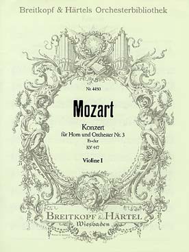 Illustration mozart concerto n°  3 k 447 mi b maj v 1