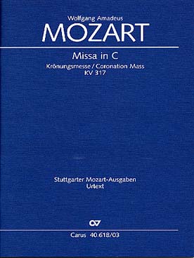Illustration de Messe K 317 en do M (Krönungsmesse) pour soli SATB, chœur SATB et orchestre, réd. piano
