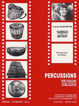 Illustration de Tambour battant pour percussion et piano (timbales, xylophone et caisse claire)