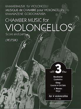 Illustration de MUSIQUE DE CHAMBRE pour 4 violoncelles - Vol. 3 : Boccherini, Grieg, Werner