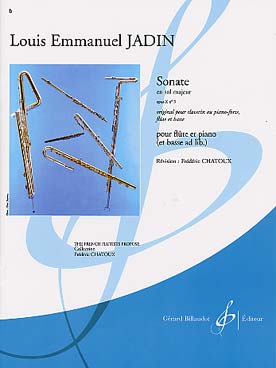 Illustration de Sonates op. 10 pour flûte et piano (et basse ad lib.), rév. Chatoux - N° 3 en sol M