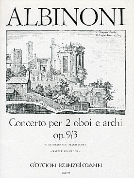 Illustration de Concerto op. 9/3 pour 2 hautbois et cordes, réd. piano   