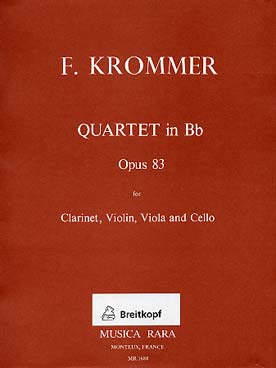 Illustration de Quatuor op. 83 en si M pour clarinette, violon, alto et violoncelle