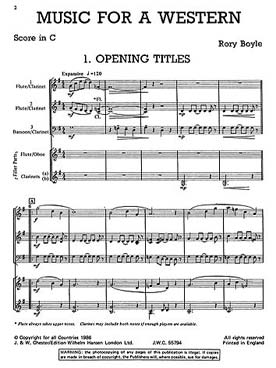 Illustration de MIXED BAG : ensembles variables pour bois (C + P) - N° 29 : BOYLE Music for a western