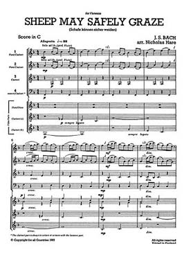 Illustration de MIXED BAG : ensembles variables pour bois (C + P) - N° 17 : JS BACH Sheep may safely graze